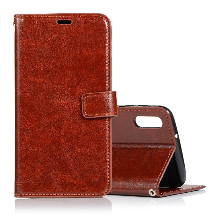 Crazy Horse Texture Horizontal Flip Leather Case with Holder & Card Slots & Wallet & Photo Frame for Galaxy  A10