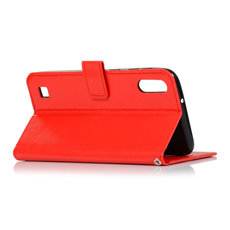 Crazy Horse Texture Horizontal Flip Leather Case with Holder & Card Slots & Wallet & Photo Frame for Galaxy  A10