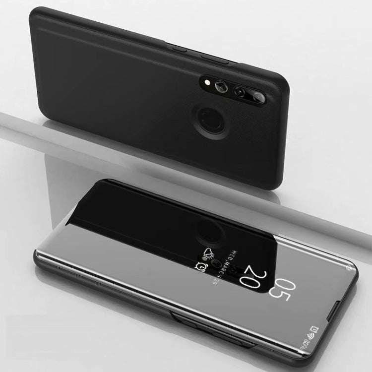 Electroplating Mirror Horizontal Flip Leather Case for Galaxy A60, with Holder