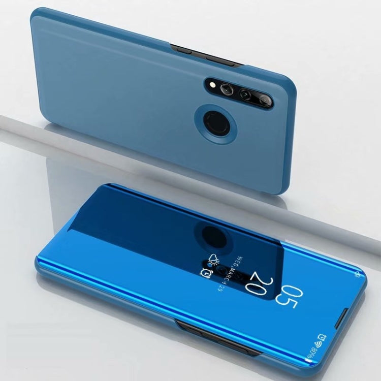 Electroplating Mirror Horizontal Flip Leather Case for Galaxy A60, with Holder