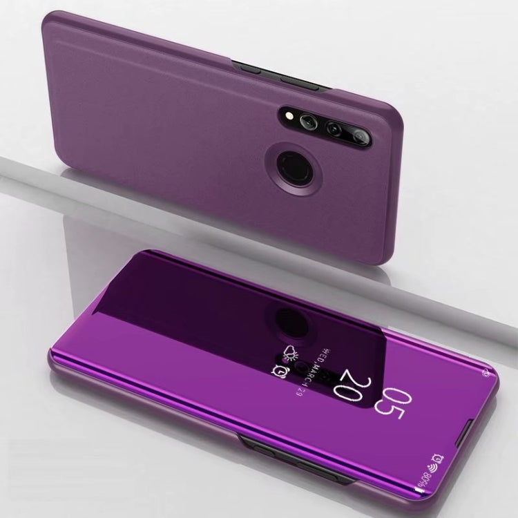 Electroplating Mirror Horizontal Flip Leather Case for Galaxy A60, with Holder