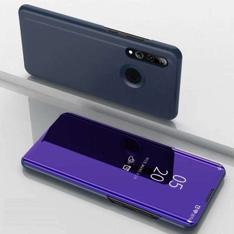 Electroplating Mirror Horizontal Flip Leather Case for Galaxy A60, with Holder