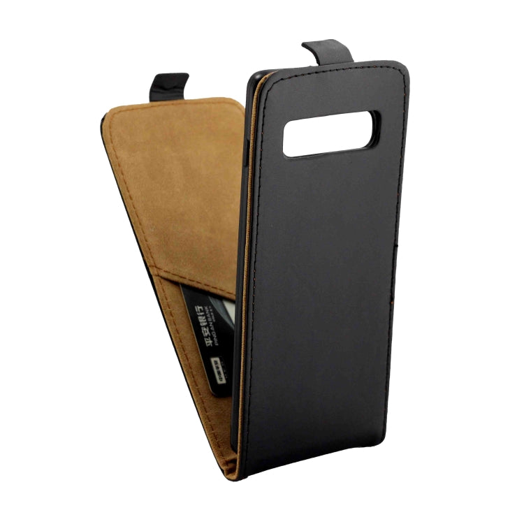 Business Style Vertical Flip TPU Leather Case for Galaxy S10 / G9730,  with Card Slot(Black)