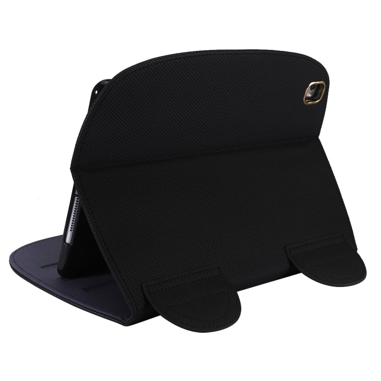 Cute Bear Embroidered Horizontal Flipped Leather Sleeve for iPad Mini 1 & Mini 2 & Mini 3 & Mini 4 & Mini 5, with Bracket-Dormancy