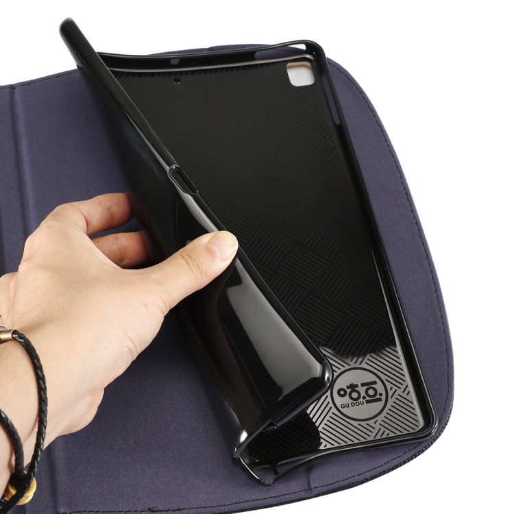 Cute Bear Embroidered Horizontal Flipped Leather Sleeve for iPad Mini 1 & Mini 2 & Mini 3 & Mini 4 & Mini 5, with Bracket-Dormancy