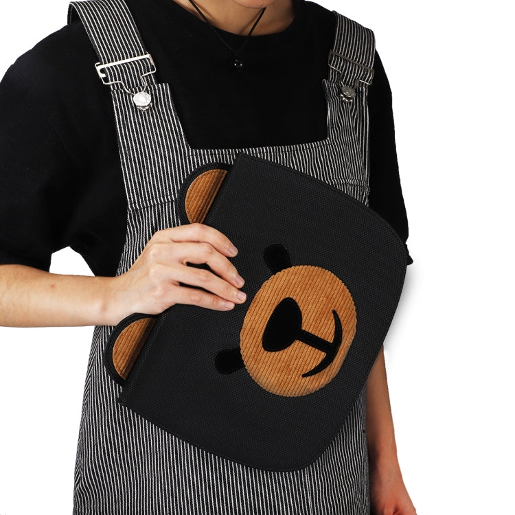 Cute Bear Embroidered Horizontal Flipped Leather Sleeve for iPad Mini 1 & Mini 2 & Mini 3 & Mini 4 & Mini 5, with Bracket-Dormancy