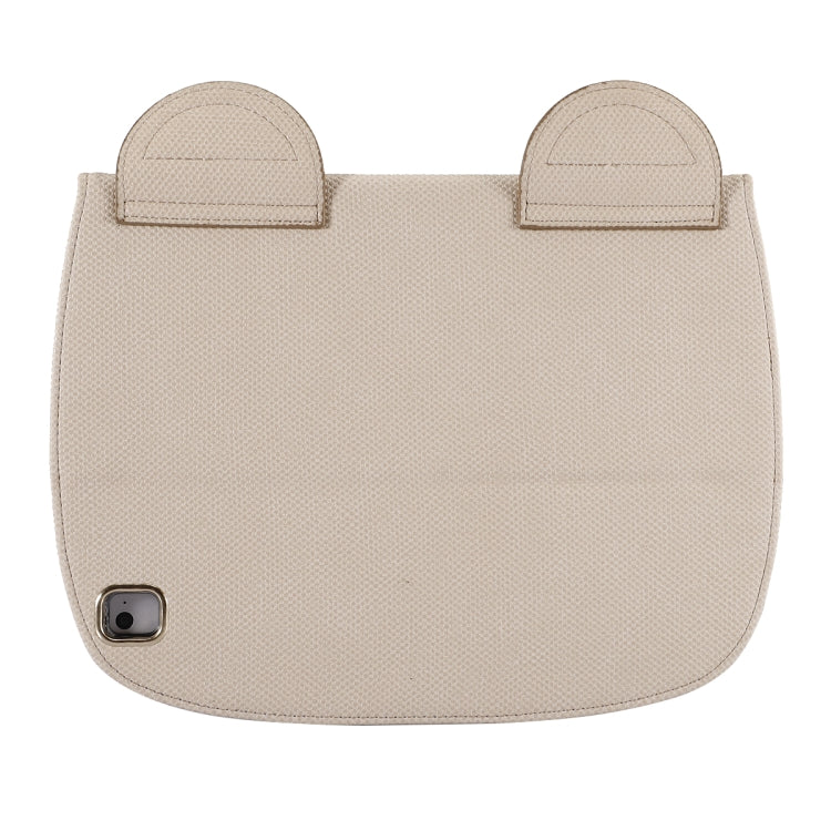 Cute Bear Embroidered Horizontal Flipped Leather Sleeve for iPad Mini 1 & Mini 2 & Mini 3 & Mini 4 & Mini 5, with Bracket-Dormancy