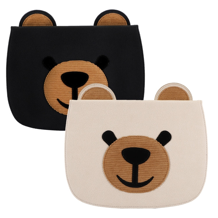 Cute Bear Embroidered Horizontal Flipped Leather Sleeve for iPad Mini 1 & Mini 2 & Mini 3 & Mini 4 & Mini 5, with Bracket-Dormancy