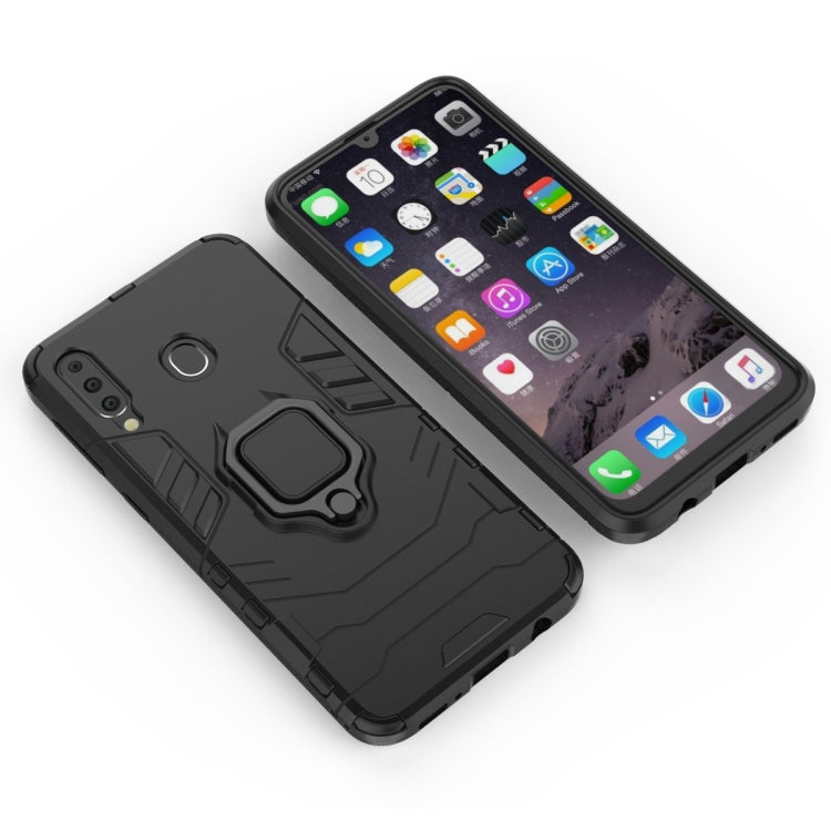 PC + TPU Shockproof Protective Case with Magnetic Ring Holder for Galaxy M30