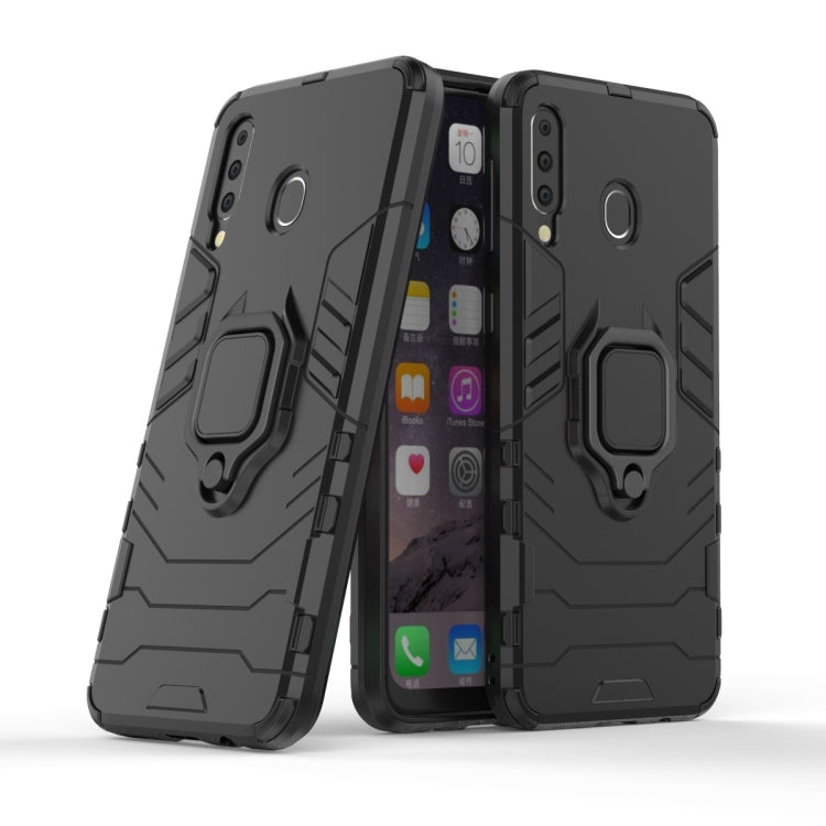 PC + TPU Shockproof Protective Case with Magnetic Ring Holder for Galaxy M30