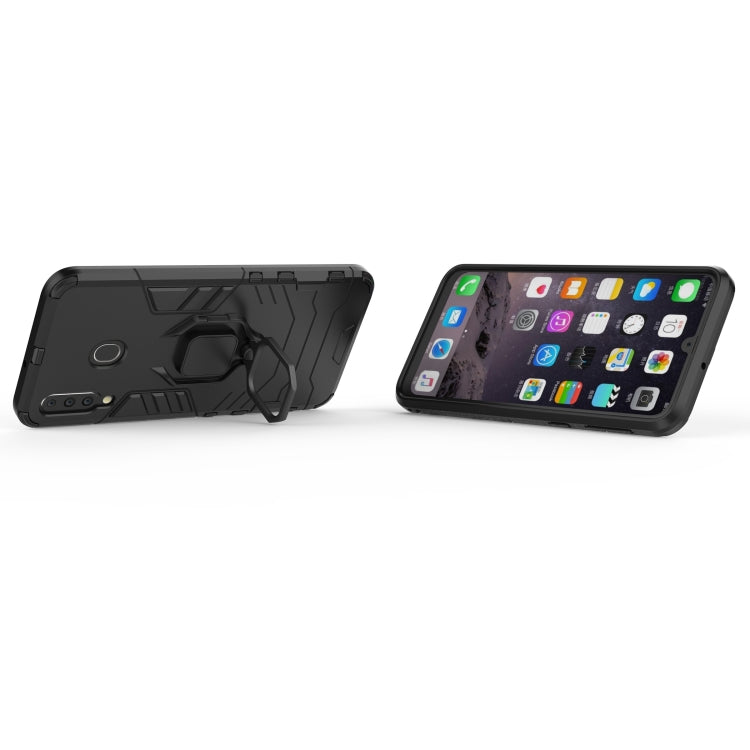 PC + TPU Shockproof Protective Case with Magnetic Ring Holder for Galaxy M30