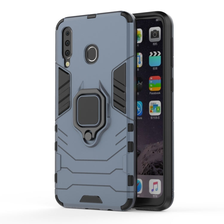 PC + TPU Shockproof Protective Case with Magnetic Ring Holder for Galaxy M30