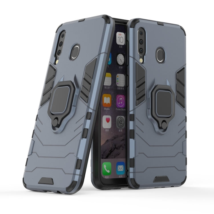 PC + TPU Shockproof Protective Case with Magnetic Ring Holder for Galaxy M30