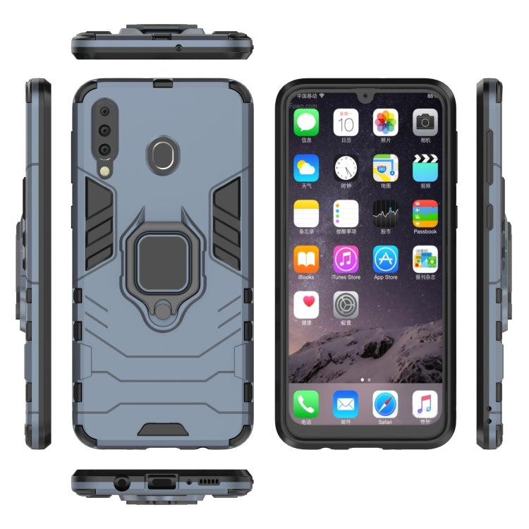 PC + TPU Shockproof Protective Case with Magnetic Ring Holder for Galaxy M30