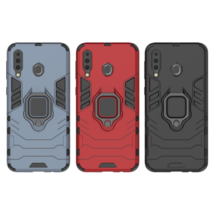 PC + TPU Shockproof Protective Case with Magnetic Ring Holder for Galaxy M30