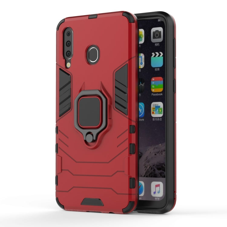 PC + TPU Shockproof Protective Case with Magnetic Ring Holder for Galaxy M30