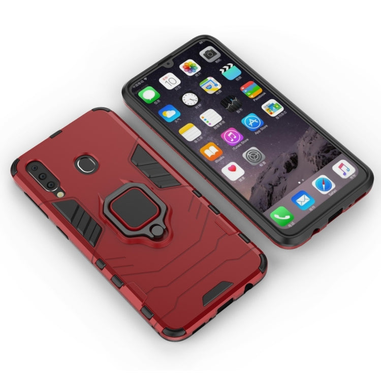 PC + TPU Shockproof Protective Case with Magnetic Ring Holder for Galaxy M30