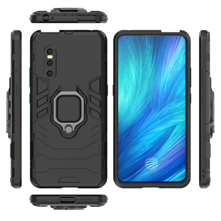 PC + TPU Shockproof Protective Case with Magnetic Ring Holder for Vivo X27