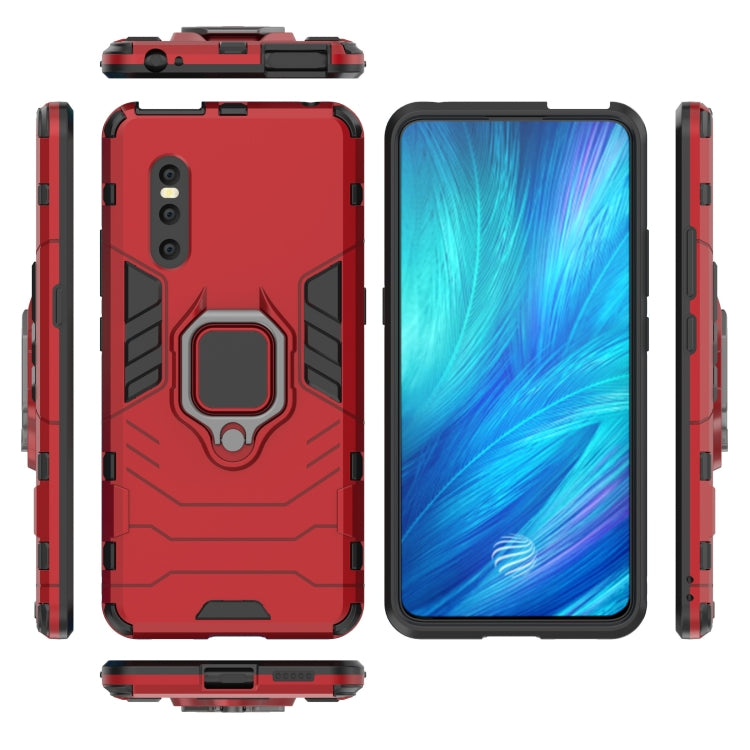 PC + TPU Shockproof Protective Case with Magnetic Ring Holder for Vivo X27