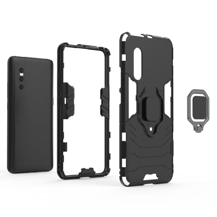PC + TPU Shockproof Protective Case with Magnetic Ring Holder for Vivo X27