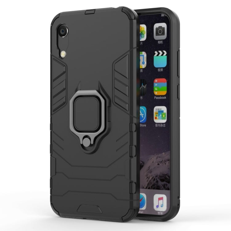 PC + TPU Shockproof Protective Case with Magnetic Ring Holder for Huawei Honor 8A / Y6 Pro 2019