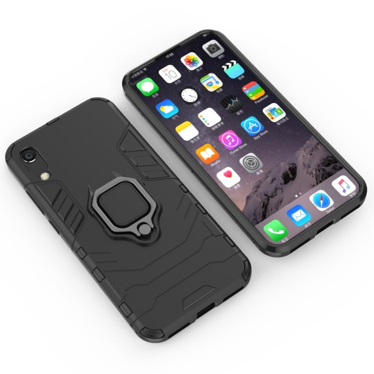 PC + TPU Shockproof Protective Case with Magnetic Ring Holder for Huawei Honor 8A / Y6 Pro 2019