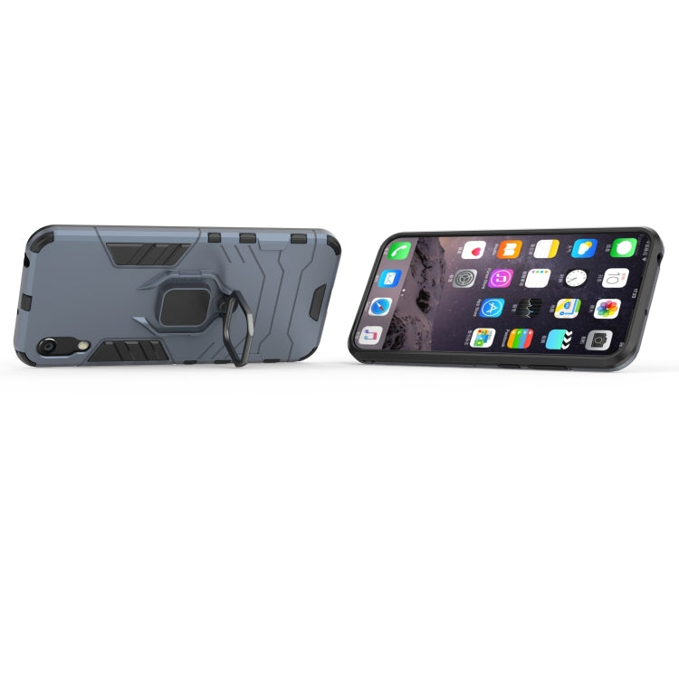 PC + TPU Shockproof Protective Case with Magnetic Ring Holder for Huawei Honor 8A / Y6 Pro 2019