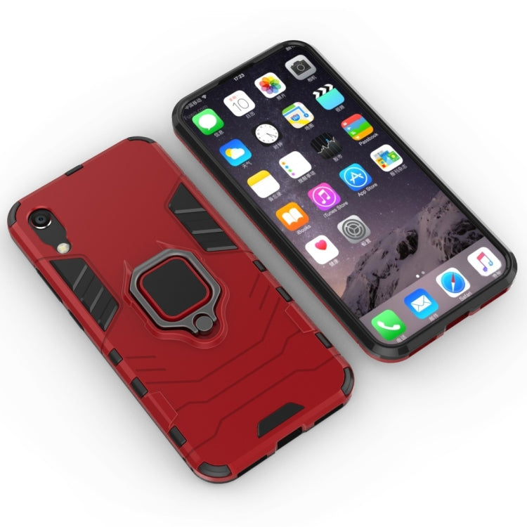 PC + TPU Shockproof Protective Case with Magnetic Ring Holder for Huawei Honor 8A / Y6 Pro 2019