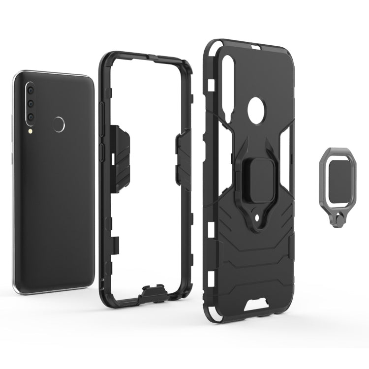 PC + TPU Shockproof Protective Case with Magnetic Ring Holder for Huawei Honor 10i