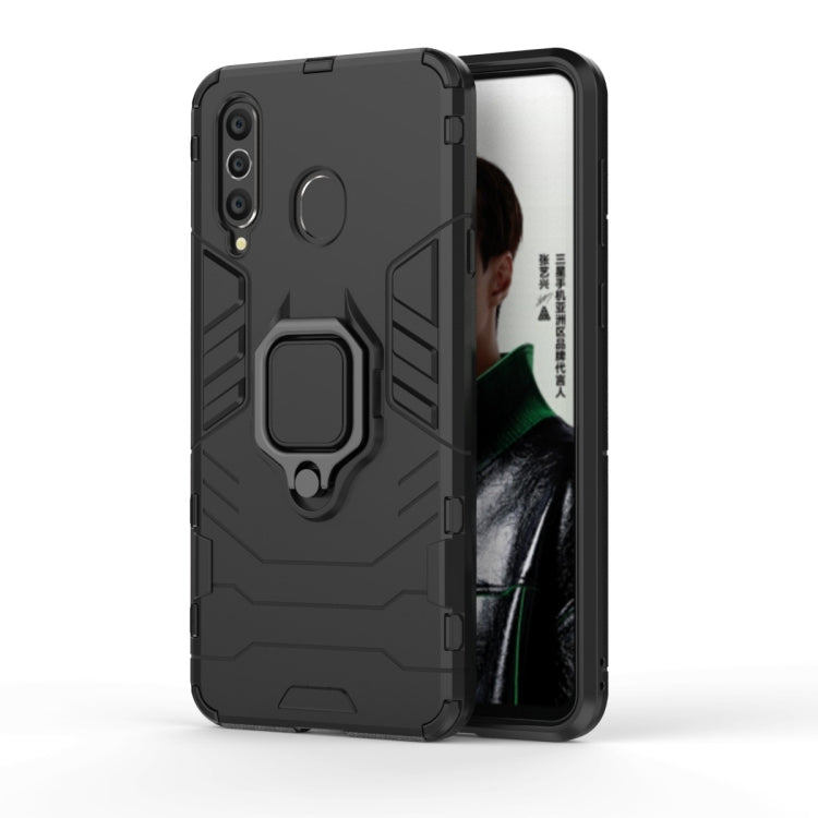 PC + TPU Shockproof Protective Case with Magnetic Ring Holder for Galaxy A8s