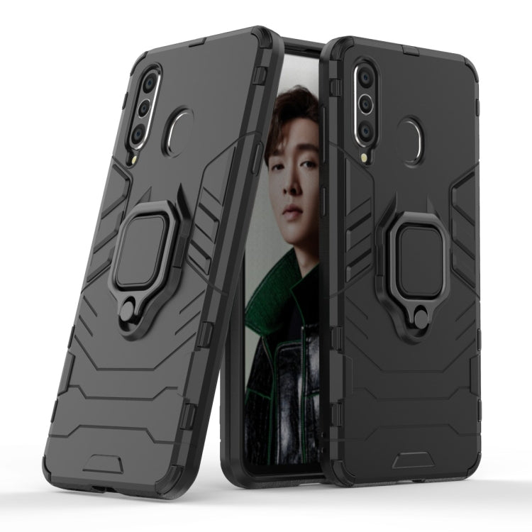 PC + TPU Shockproof Protective Case with Magnetic Ring Holder for Galaxy A8s