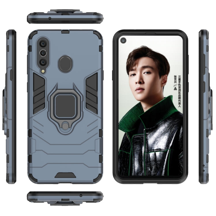 PC + TPU Shockproof Protective Case with Magnetic Ring Holder for Galaxy A8s