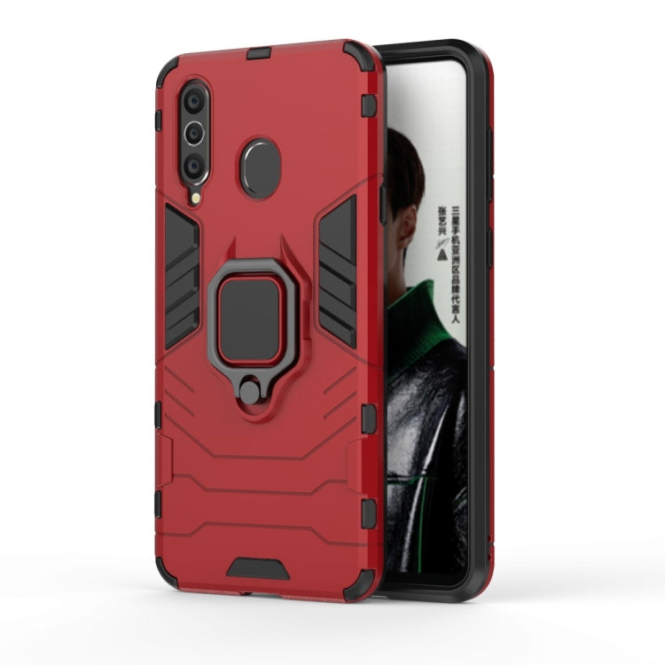 PC + TPU Shockproof Protective Case with Magnetic Ring Holder for Galaxy A8s