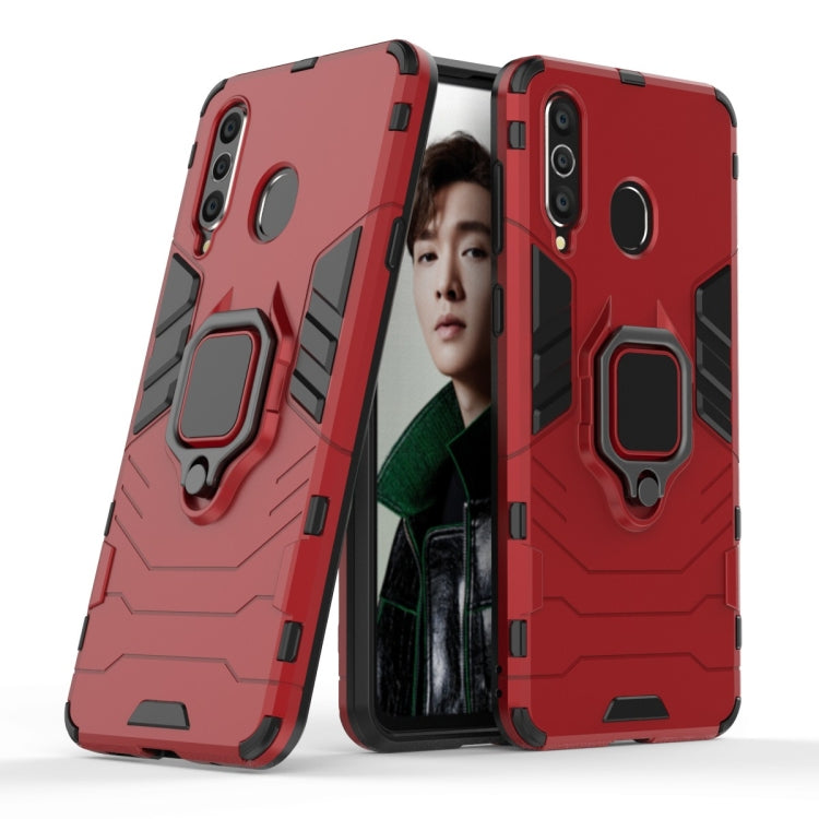 PC + TPU Shockproof Protective Case with Magnetic Ring Holder for Galaxy A8s