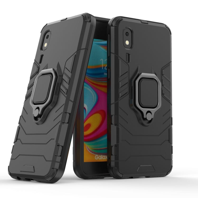 PC + TPU Shockproof Protective Case with Magnetic Ring Holder for Galaxy A2 Core