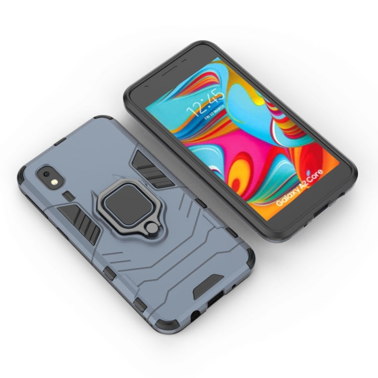 PC + TPU Shockproof Protective Case with Magnetic Ring Holder for Galaxy A2 Core