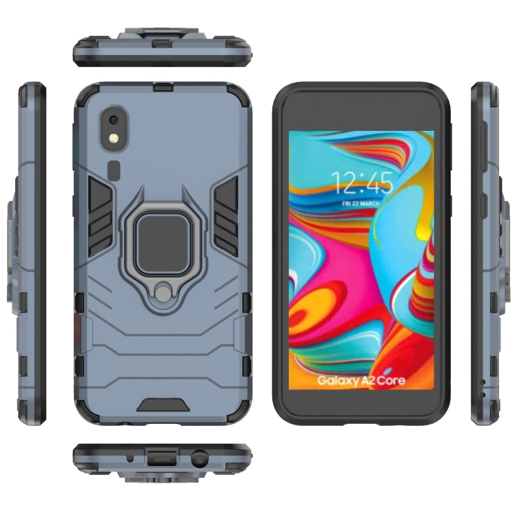 PC + TPU Shockproof Protective Case with Magnetic Ring Holder for Galaxy A2 Core