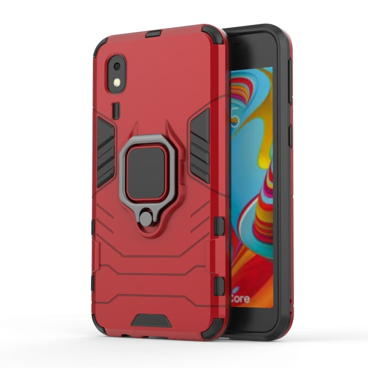 PC + TPU Shockproof Protective Case with Magnetic Ring Holder for Galaxy A2 Core