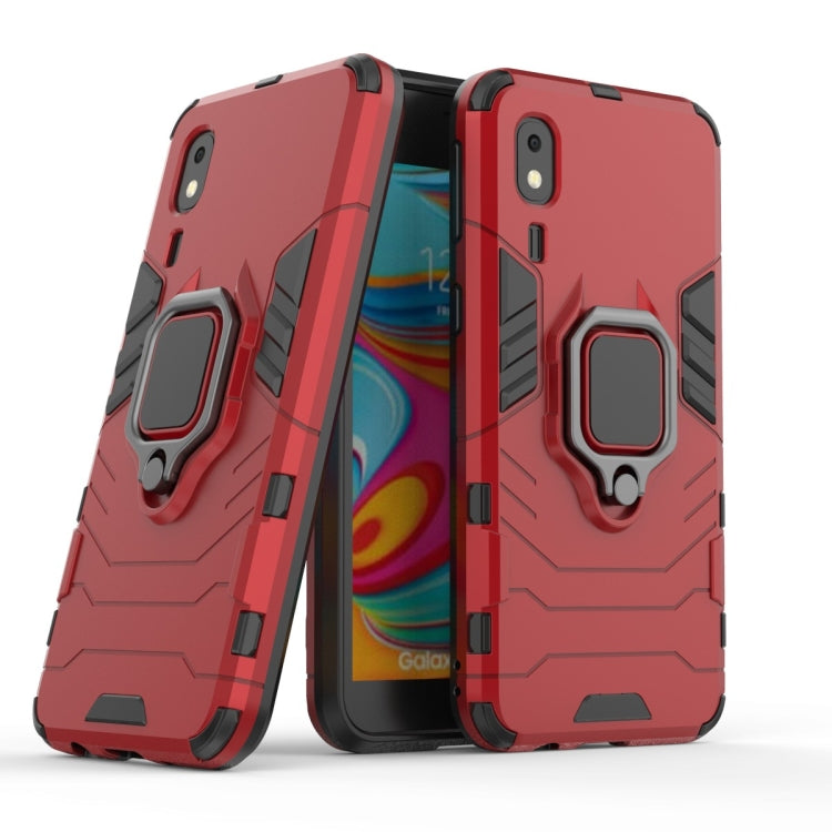 PC + TPU Shockproof Protective Case with Magnetic Ring Holder for Galaxy A2 Core