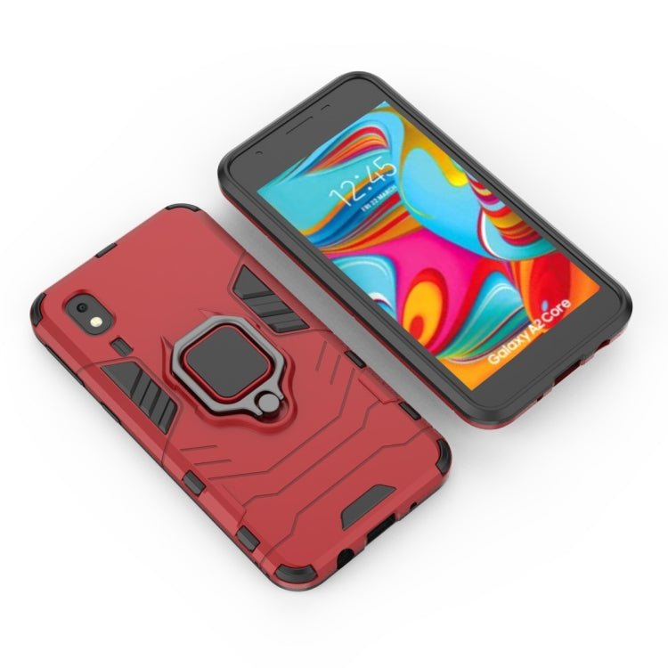 PC + TPU Shockproof Protective Case with Magnetic Ring Holder for Galaxy A2 Core
