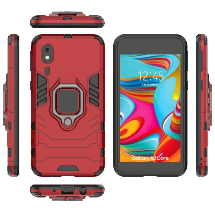 PC + TPU Shockproof Protective Case with Magnetic Ring Holder for Galaxy A2 Core