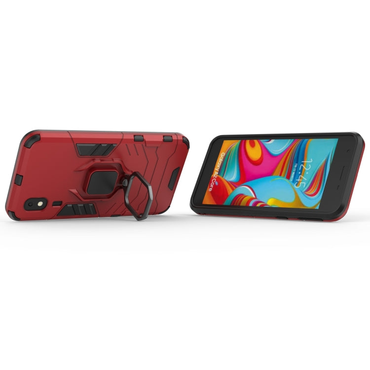 PC + TPU Shockproof Protective Case with Magnetic Ring Holder for Galaxy A2 Core