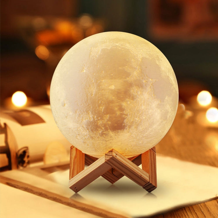 YouOKLight 16-colors LED 3D Print Moon Light Night Lamp with Stand & Remote Control, Diameter: 15cm