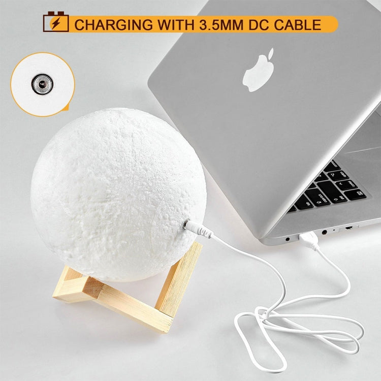 YouOKLight 16-colors LED 3D Print Moon Light Night Lamp with Stand & Remote Control, Diameter: 15cm
