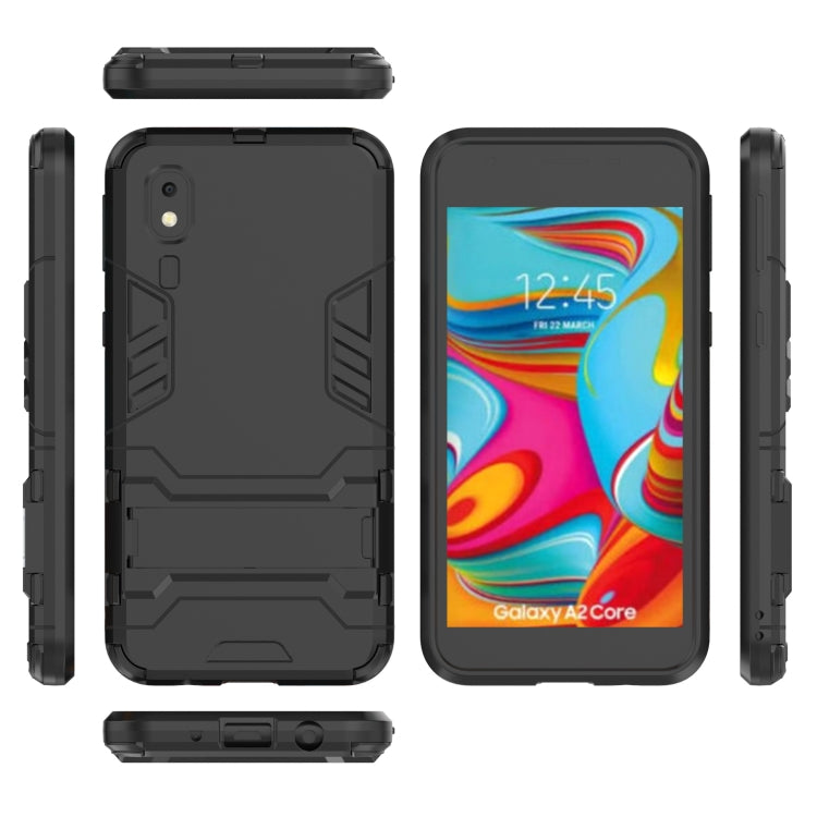 Shockproof PC + TPU Case for Galaxy A2 Core, with Holder