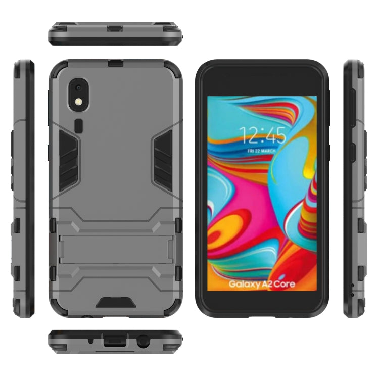 Shockproof PC + TPU Case for Galaxy A2 Core, with Holder