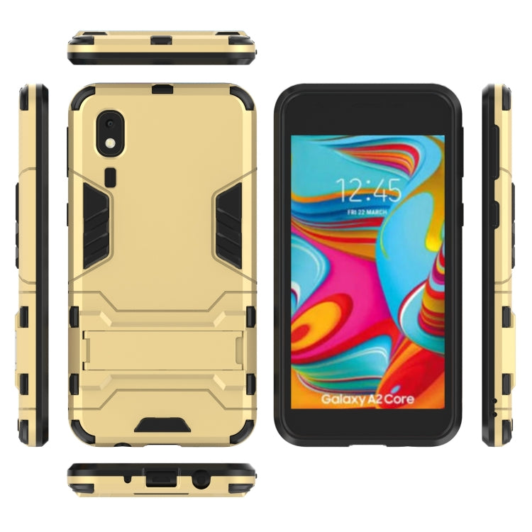 Shockproof PC + TPU Case for Galaxy A2 Core, with Holder
