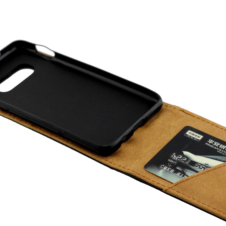 Business Style Vertical Flip TPU Leather Case with Card Slot for Galaxy S10e(Black)