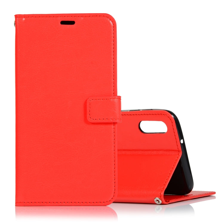 Crazy Horse Texture Horizontal Flip Leather Case with Holder & Card Slots & Wallet & Photo Frame for Galaxy M10