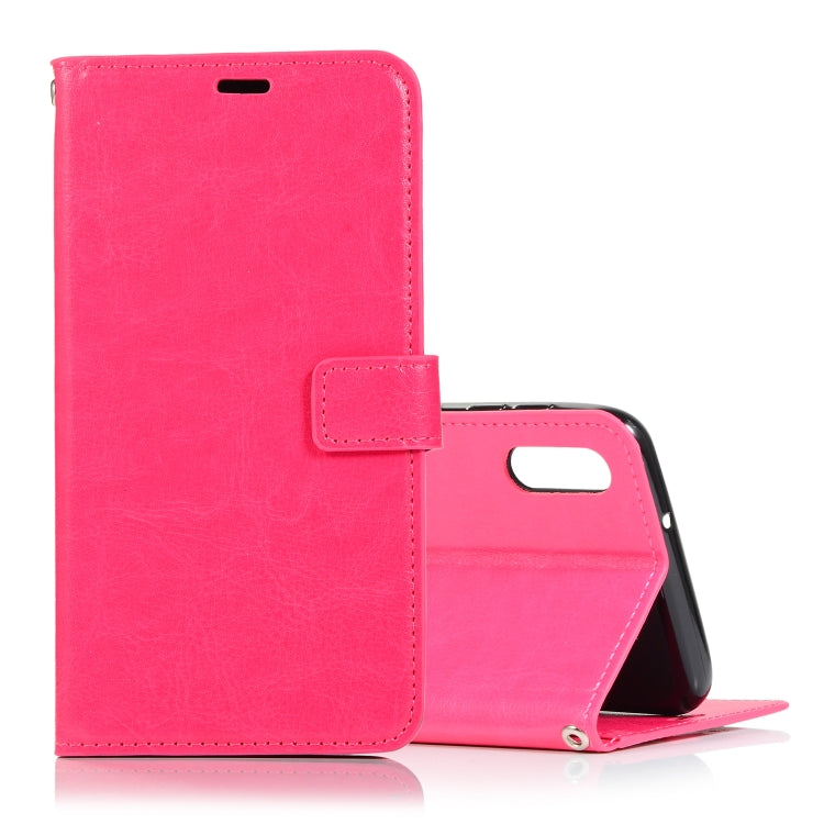 Crazy Horse Texture Horizontal Flip Leather Case with Holder & Card Slots & Wallet & Photo Frame for Galaxy M10